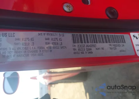 2016 Dodge Challenger 392 Hemi Scat Pack Shaker from USA, damaged, VIN 2C3CDZFJ0GH329927